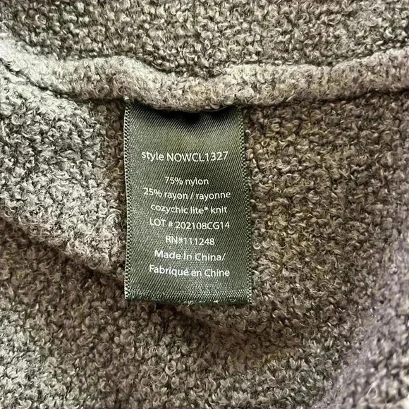 Barefoot dreams cozy chic lite long cardigan size small flat front patch pockets - Picture 7 of 7